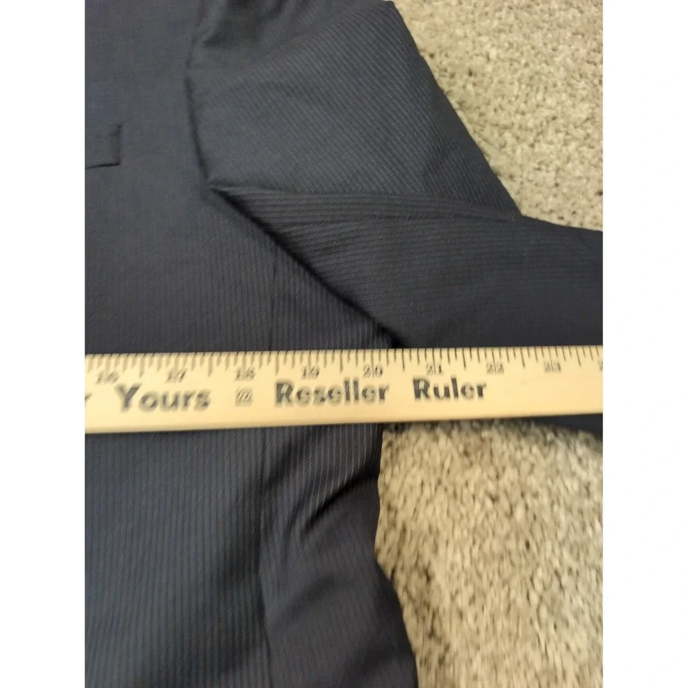 Ted Baker London Endurance Mens 42R Navy Blue Pinstripe 100% Wool Blazer TBA3121